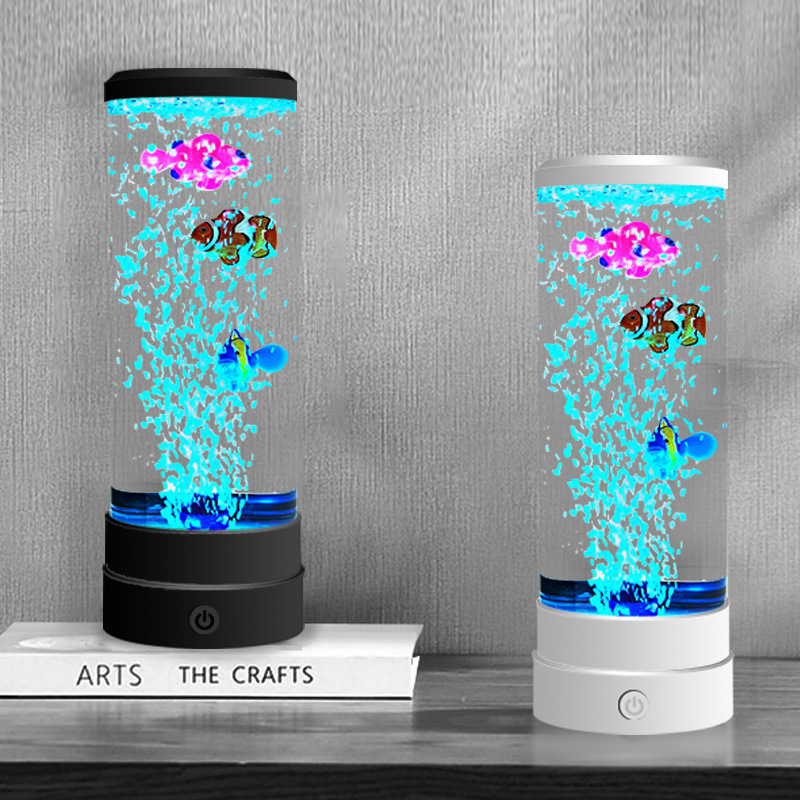 Home Decor Unique Items - Simulated LED Multi-color Bubble Fish Atmosphere
