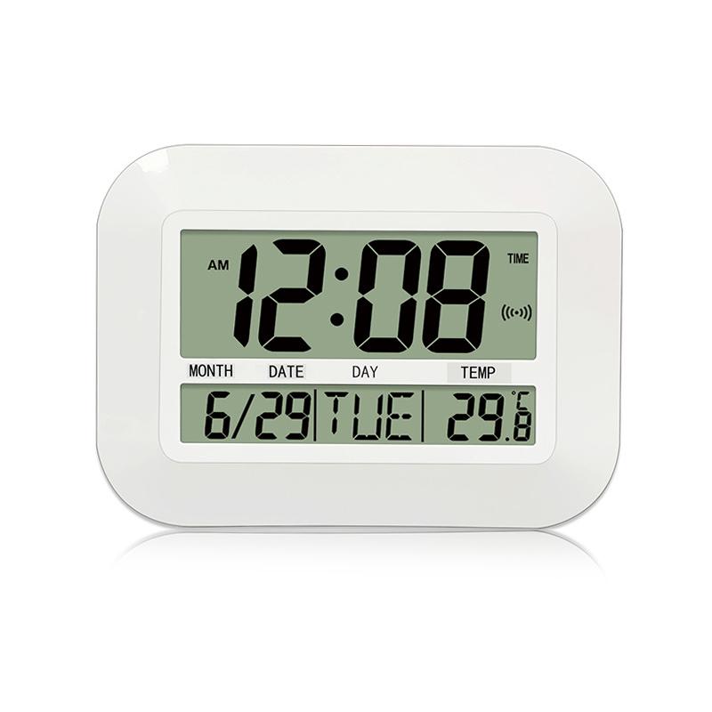 Wall Clock Silent - NEW Large LCD Digital Display Silent