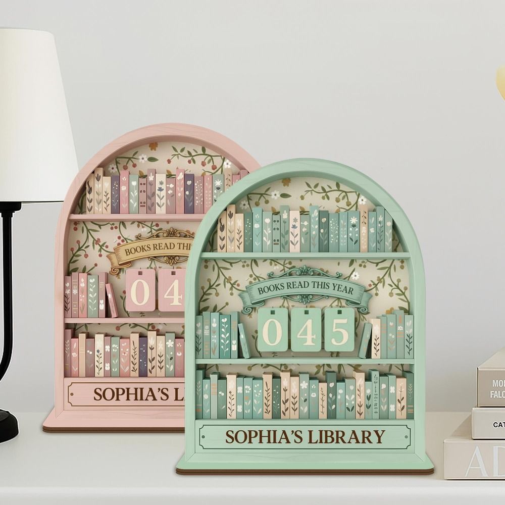 Home Decor Catalog - New Wooden Books Read Tracker Books