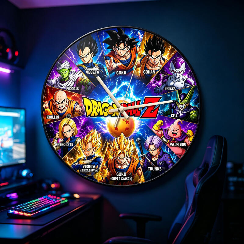 Wall Clock Silent - Dragon Ball Z Anime Round Wall