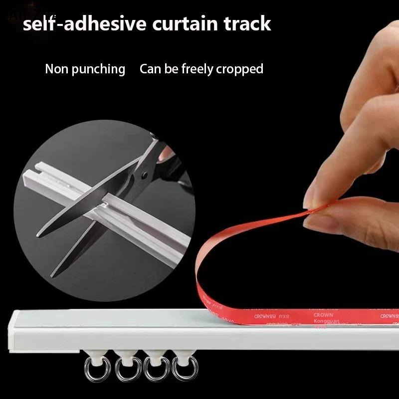 Home Decor Curtains - 【R1a】Self Adhesive Curtain Sliding Track Without