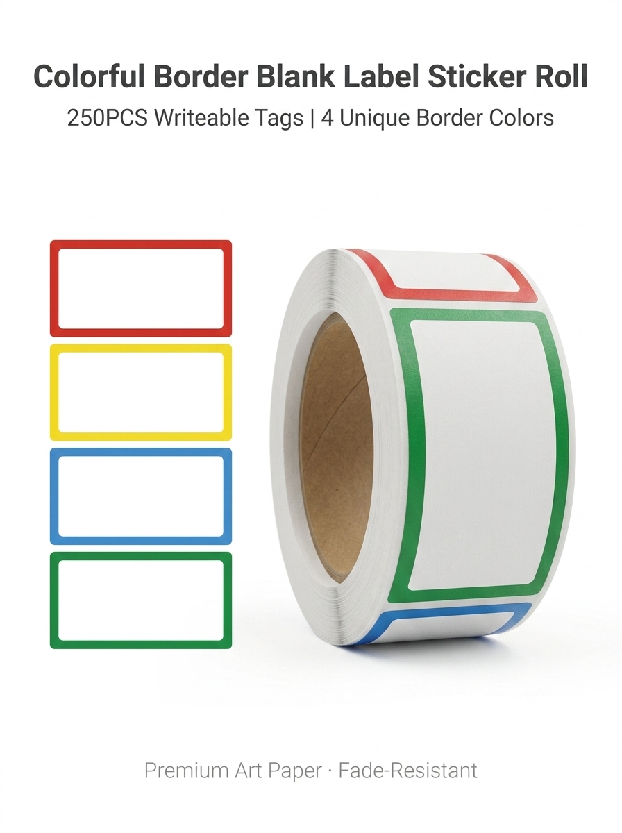 Home Decor Catalog - 250Pcs/Roll Name Storage Books Classify Stickers,4