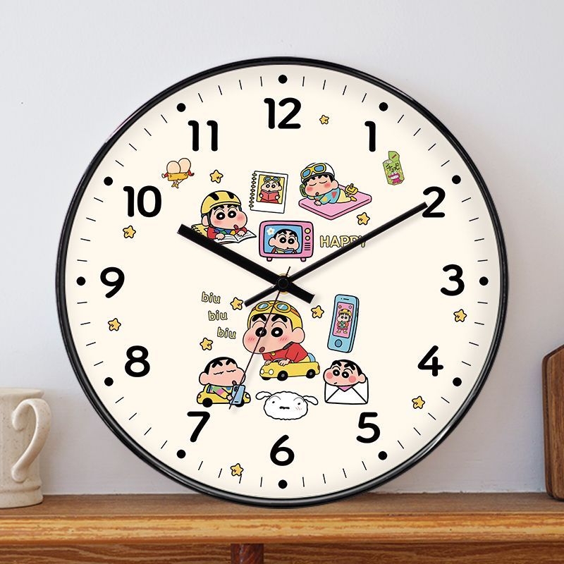 Wall Clock Silent - Cute Crayon Shin-Chan Wall Clock Home