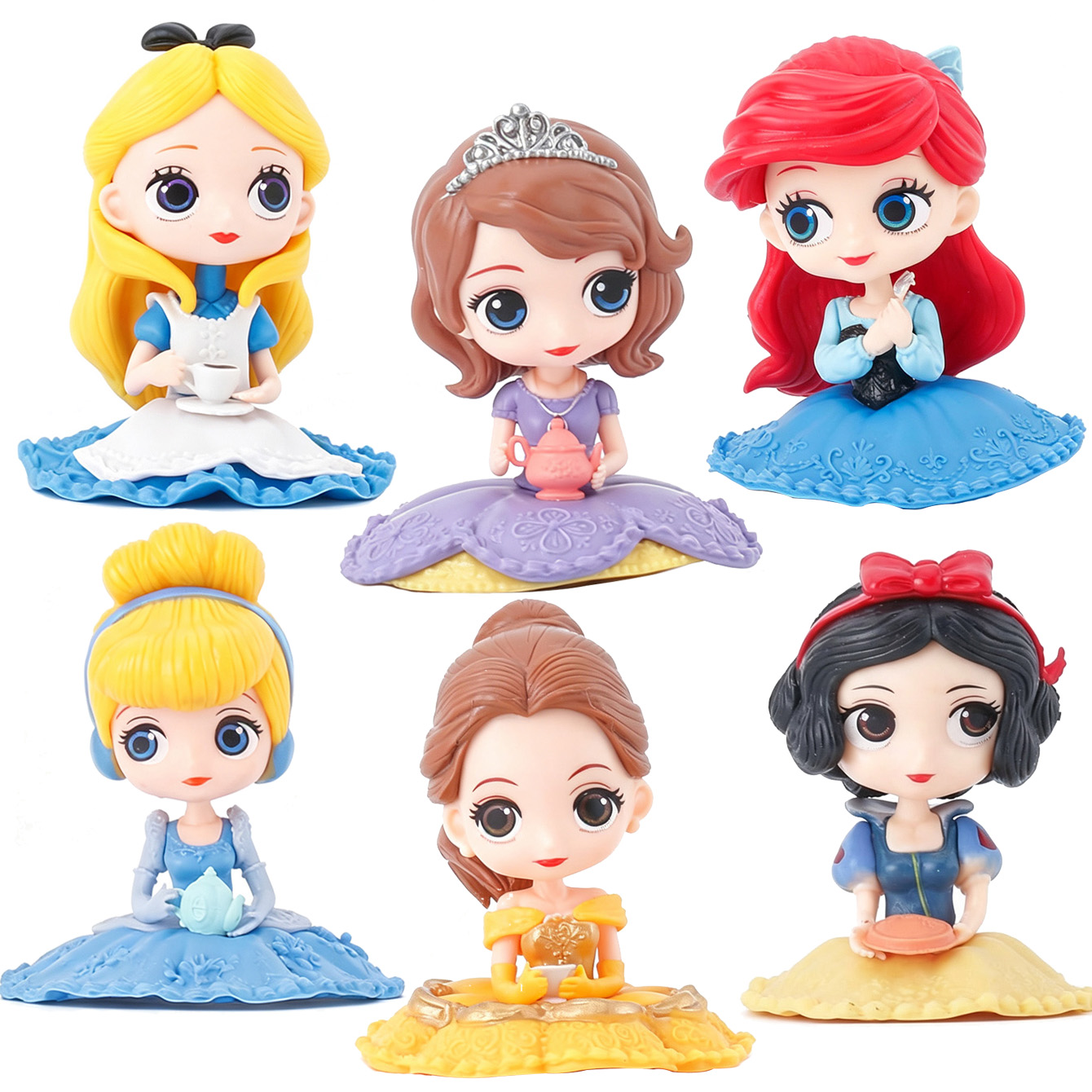 Home Decor Enthusiast - Cartoon Sitting Girl Statue Set Tea
