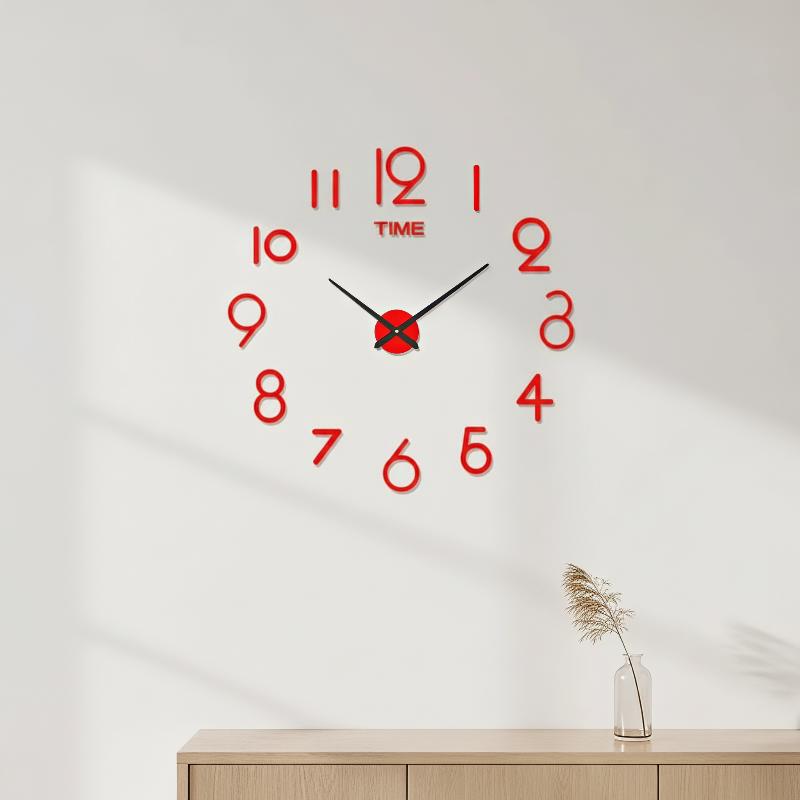 Acrylic Mirror 3D DIY Wall Clo - Wall Clock Silent ulasan dan harga
