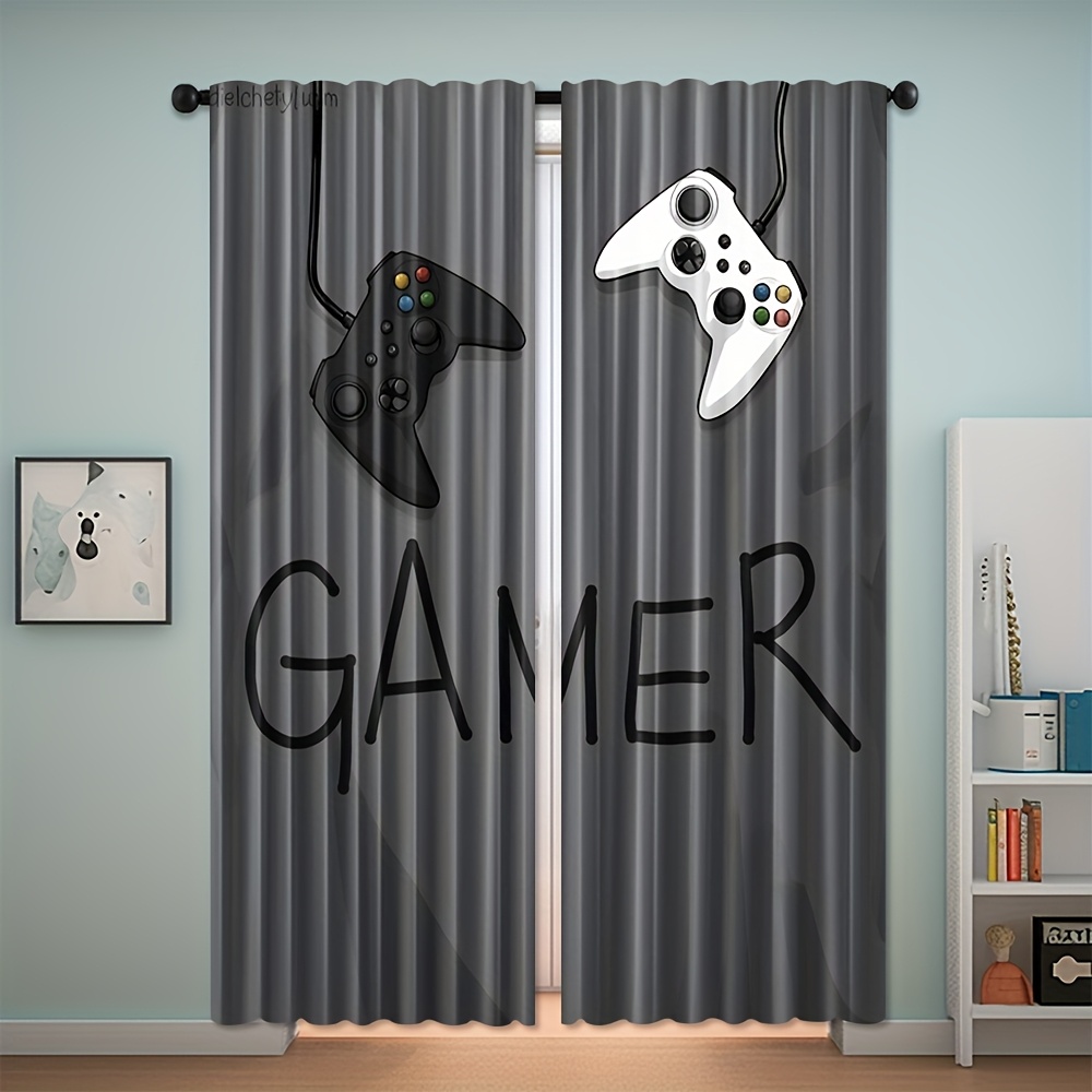 Gamer Text Controller Curtains - Home Decor Youtube Videos ulasan dan harga