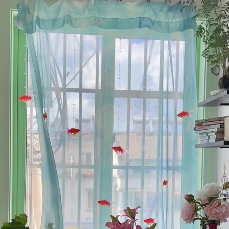 Light Blue Solid Sheer Voile W - Home Decor Wall Panels ulasan dan harga