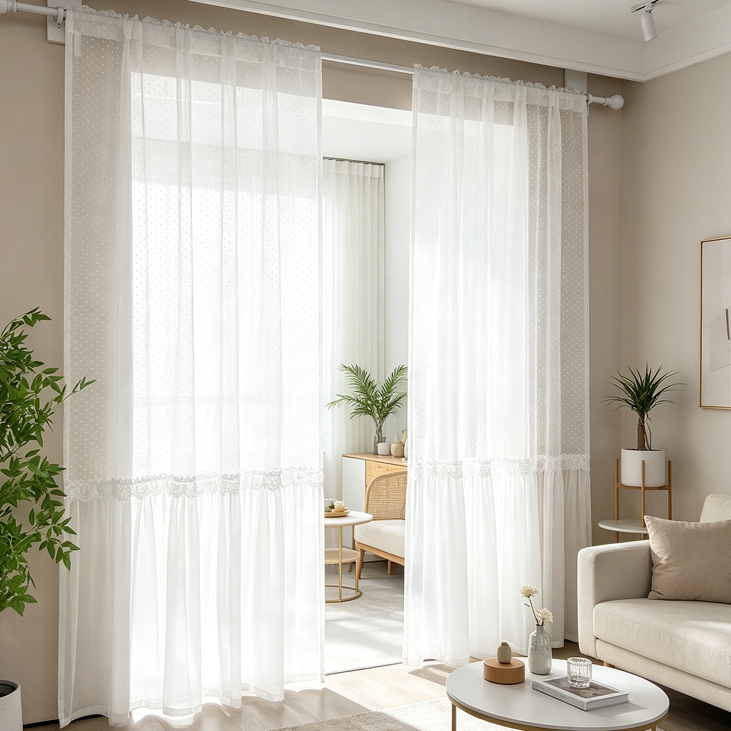 French Romantic Sheer Curtain  - Home Decor Wall Panels ulasan dan harga