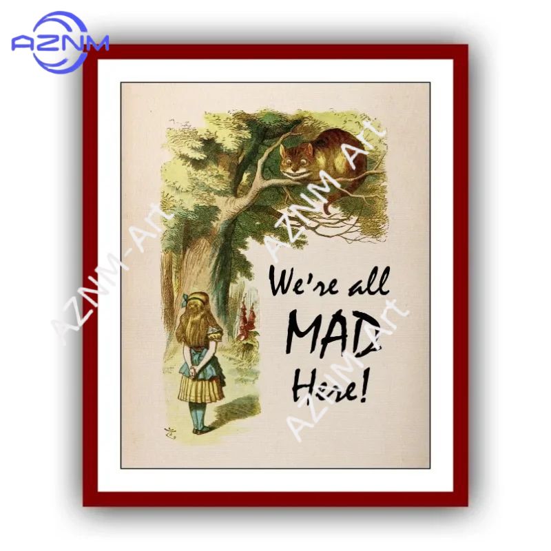 Alice in Wonderland Retro Wall - Home Decor Catalog ulasan dan harga