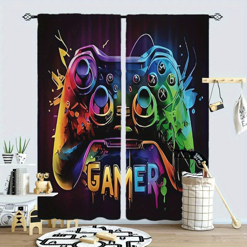 Dual Gaming Curtains 2pcs Pop  - Home Decor Youtube Videos ulasan dan harga