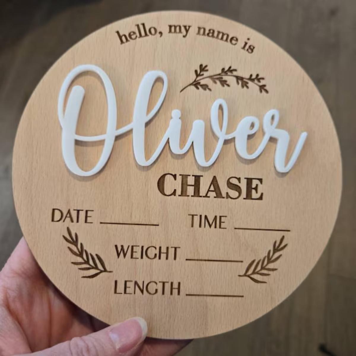 1Pc Custom Baby Announcement S - Home Decor Pinterest ulasan dan harga