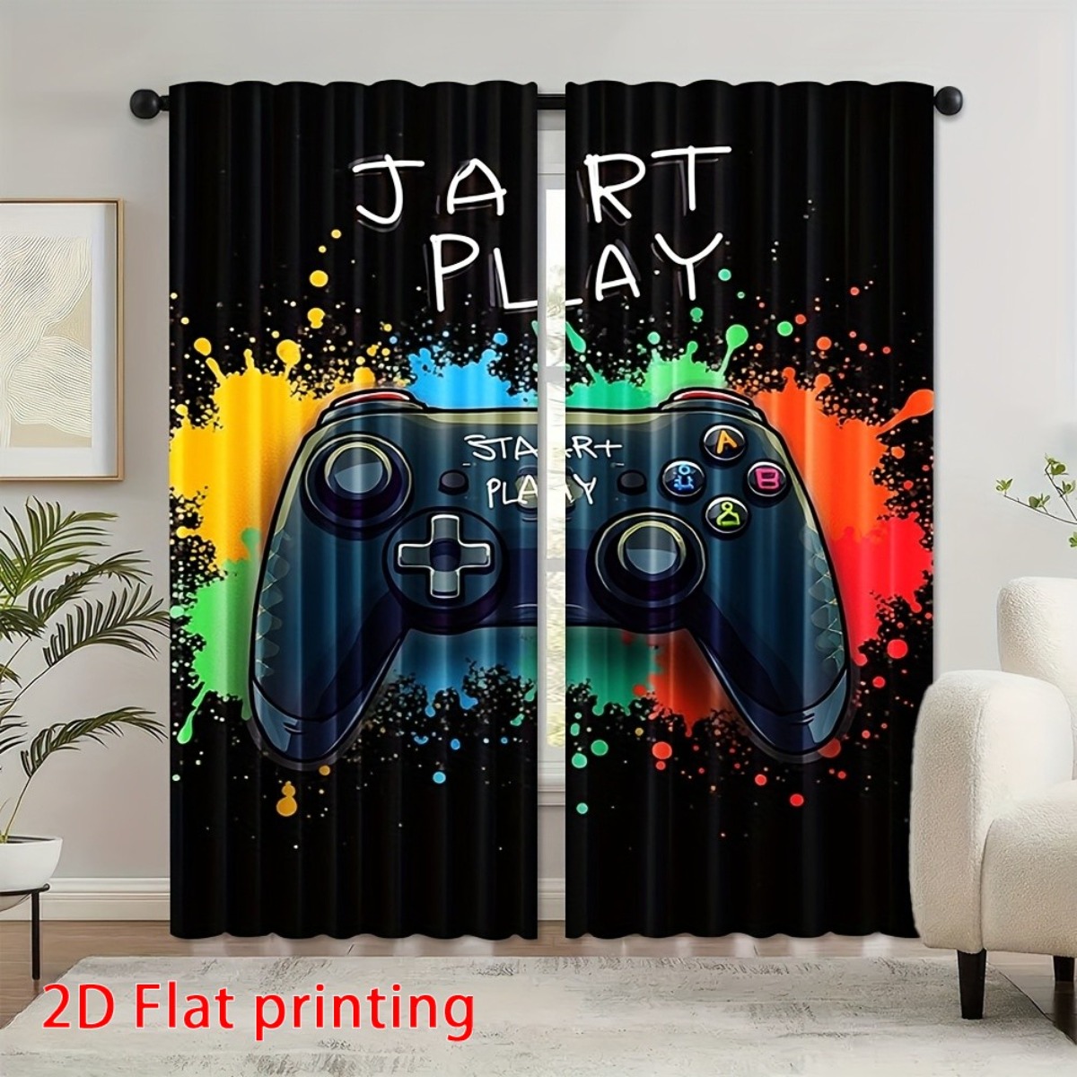 Gaming Curtain Gamer Video Gam - Home Decor Youtube Videos ulasan dan harga