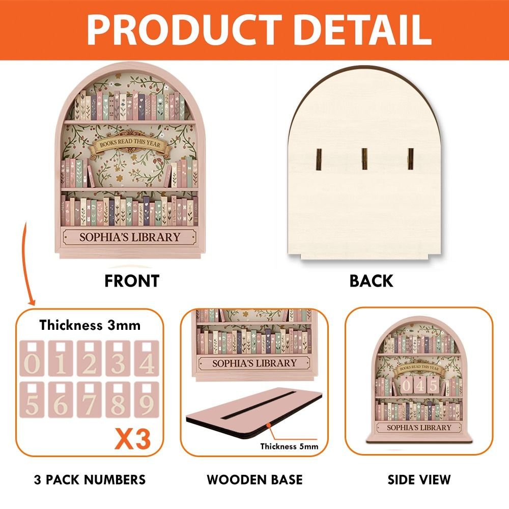 New Wooden Books Read Tracker  - Home Decor Catalog ulasan dan harga