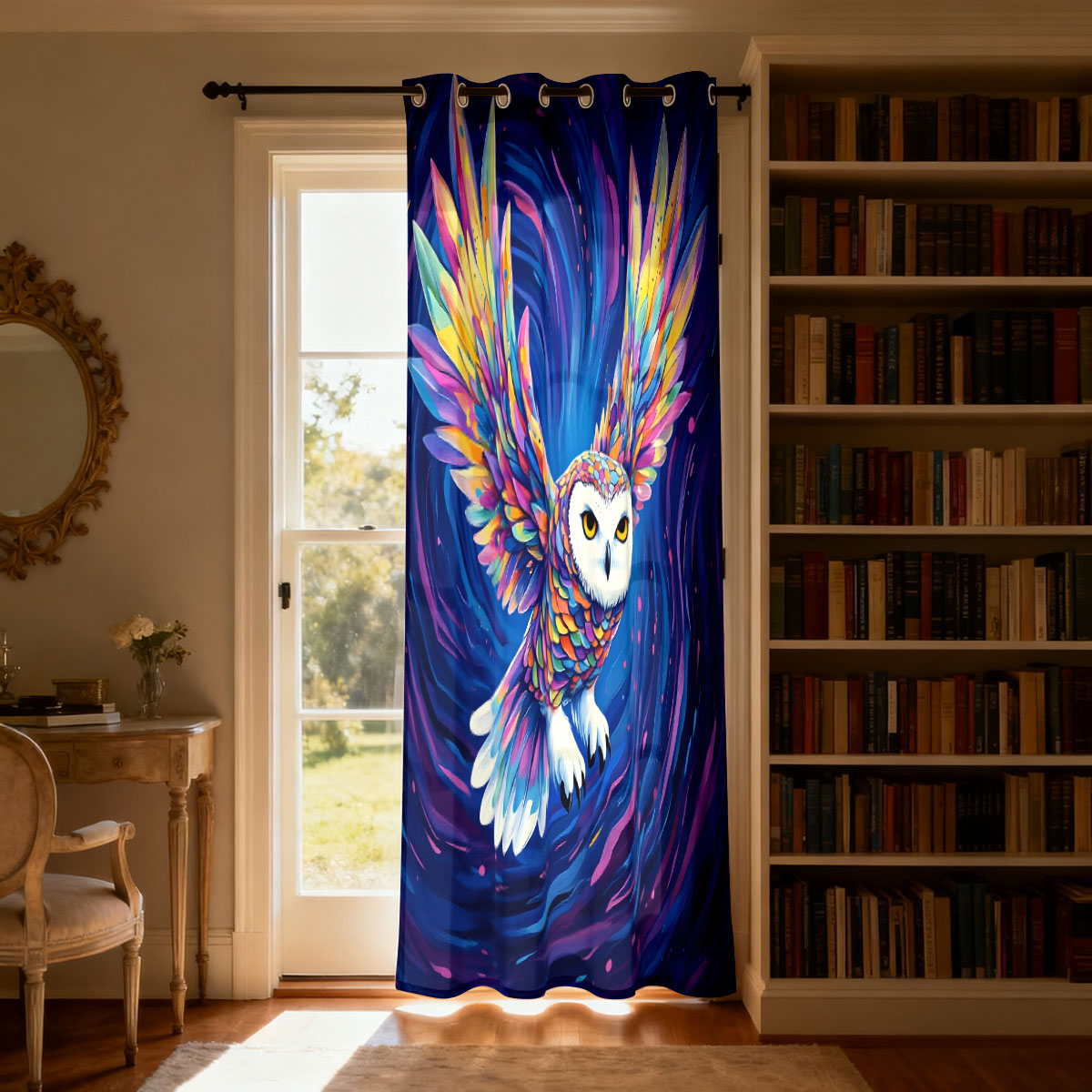 1PC Colorful Starry Sky Flying - Home Decor Curtains ulasan dan harga