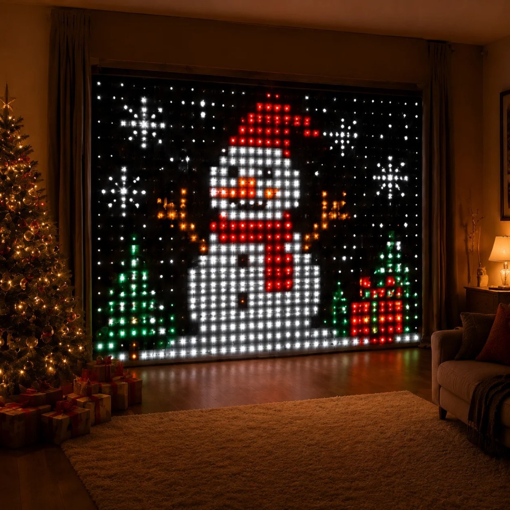LED Pixel Curtain Lights Bluet - Home Decor Curtains ulasan dan harga