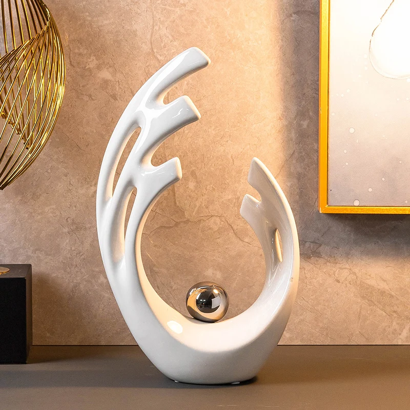 Simplicity White Ceramic Shape - Home Decor Modern Organic ulasan dan harga