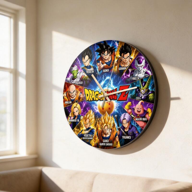Dragon Ball Z Anime Round Wall - Wall Clock Silent ulasan dan harga