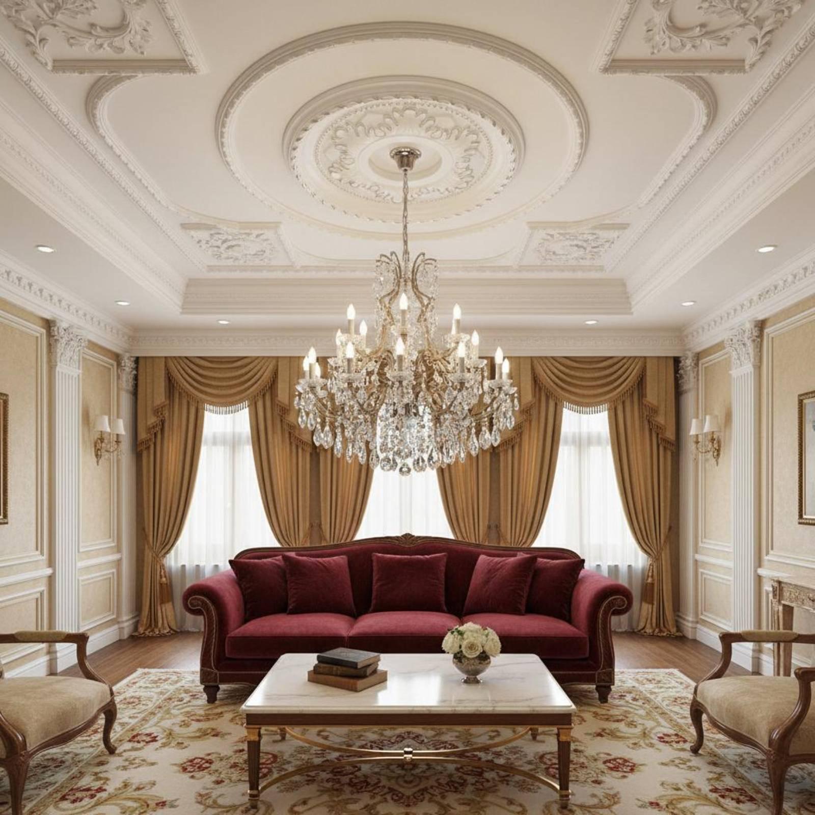 Gold Embossed Ceiling Light Pa - Home Decor Wall Panels ulasan dan harga