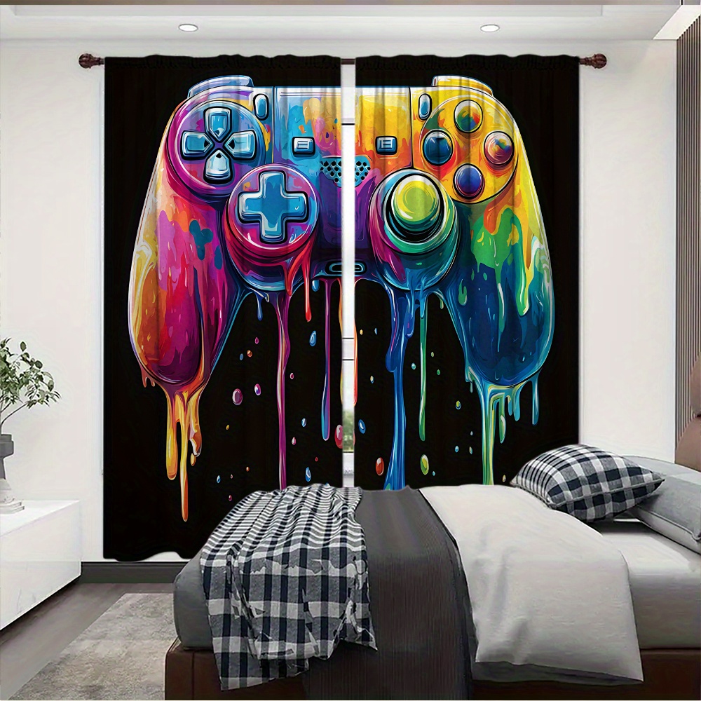 Retro Gaming Controller Curtai - Home Decor Youtube Videos ulasan dan harga