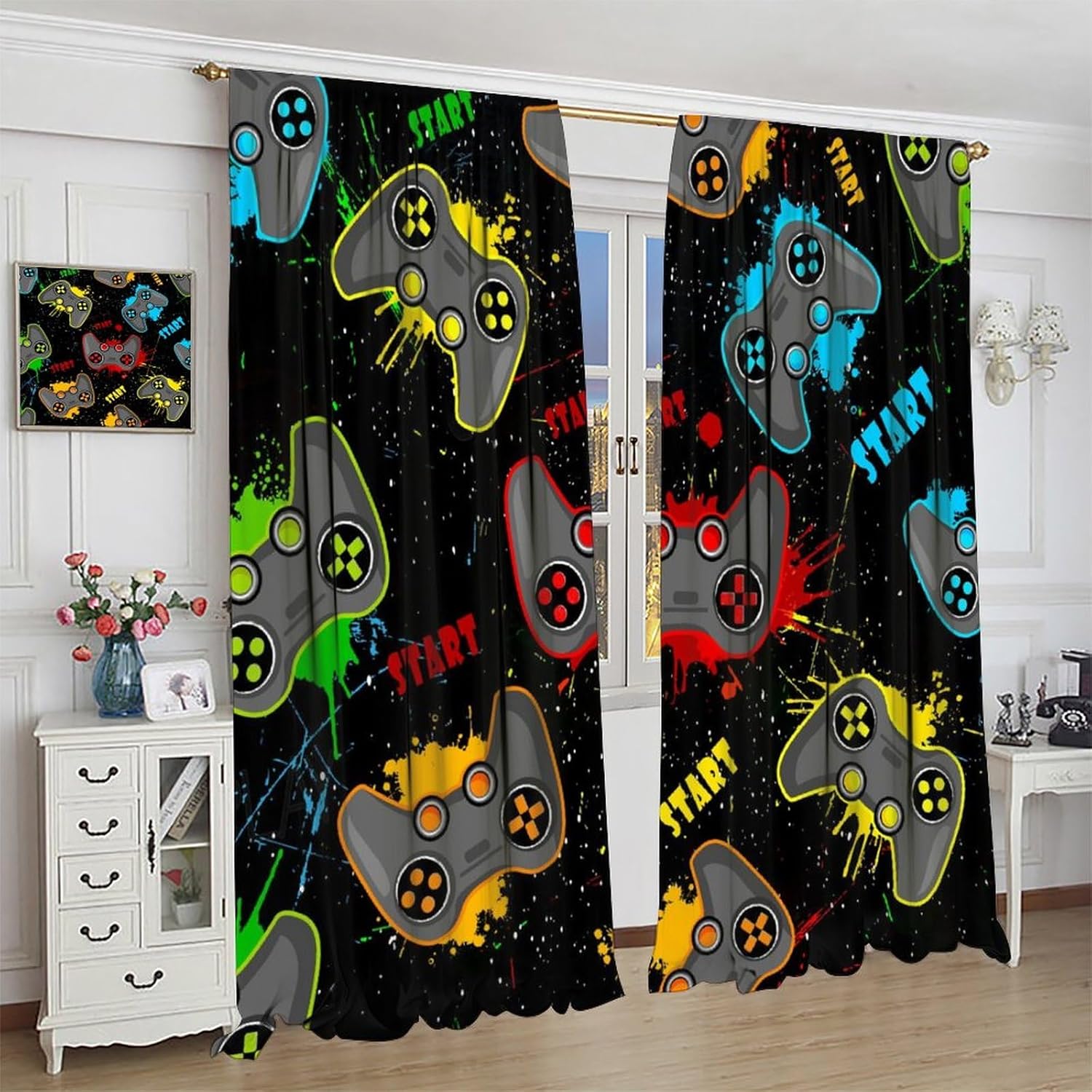 Kids Gaming Curtain for Bedroo - Home Decor Youtube Videos ulasan dan harga
