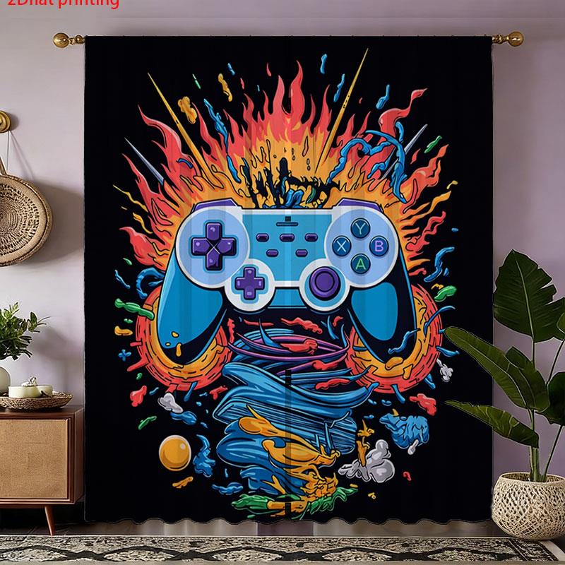 Retro Gaming Controller Curtai - Home Decor Youtube Videos ulasan dan harga