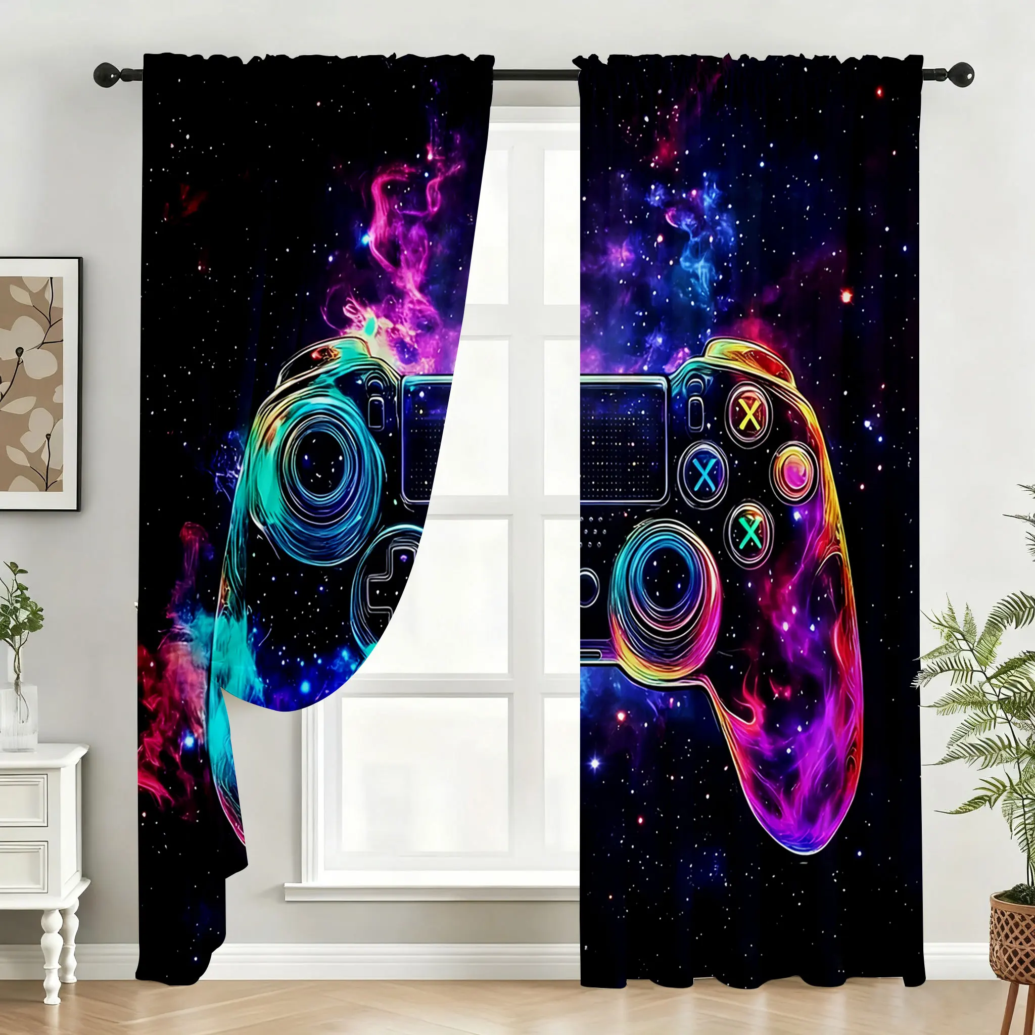 Gaming Controller Curtain Pair - Home Decor Youtube Videos ulasan dan harga