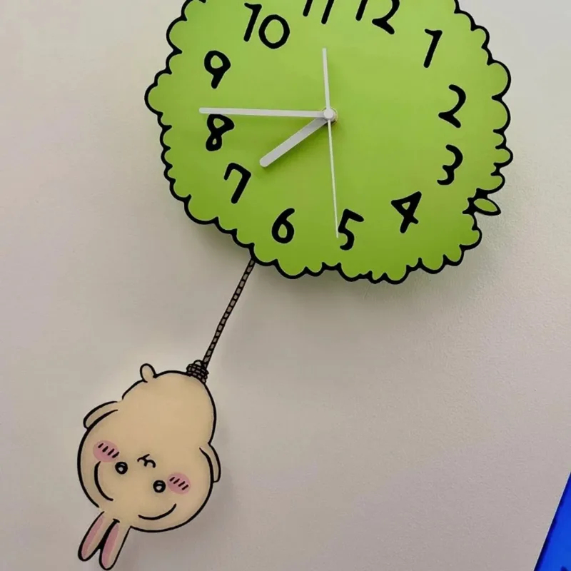 Cute Chiikawa Pendulum Wall Cl - Wall Clock Silent ulasan dan harga