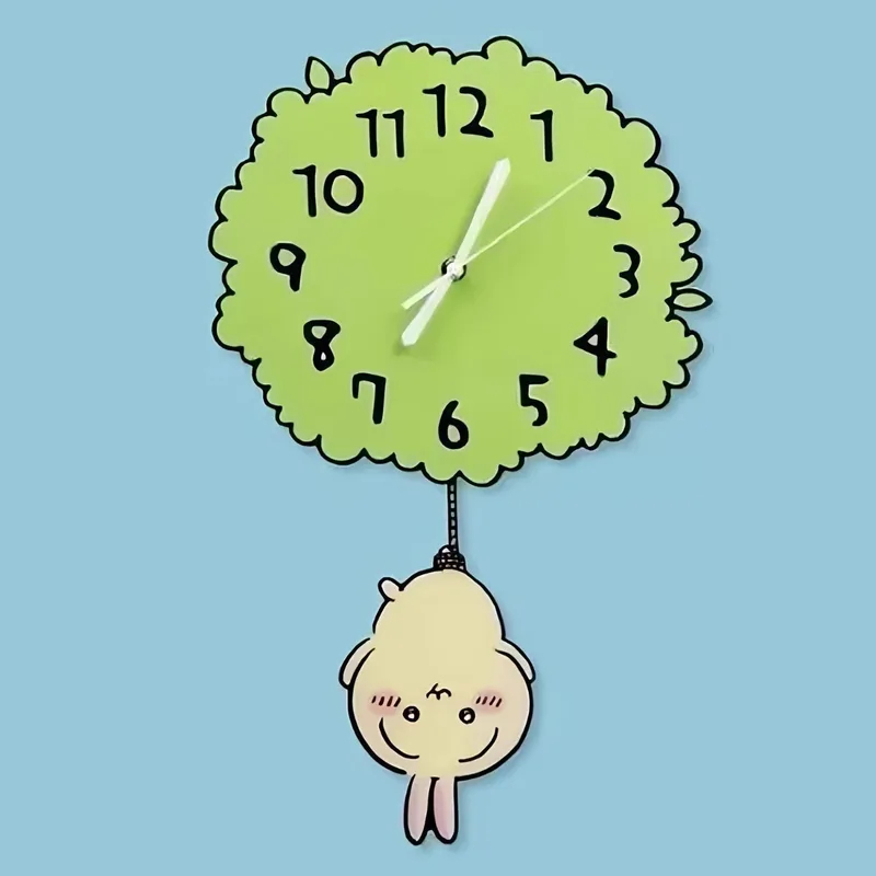 Cute Chiikawa Pendulum Wall Cl - Wall Clock Silent ulasan dan harga