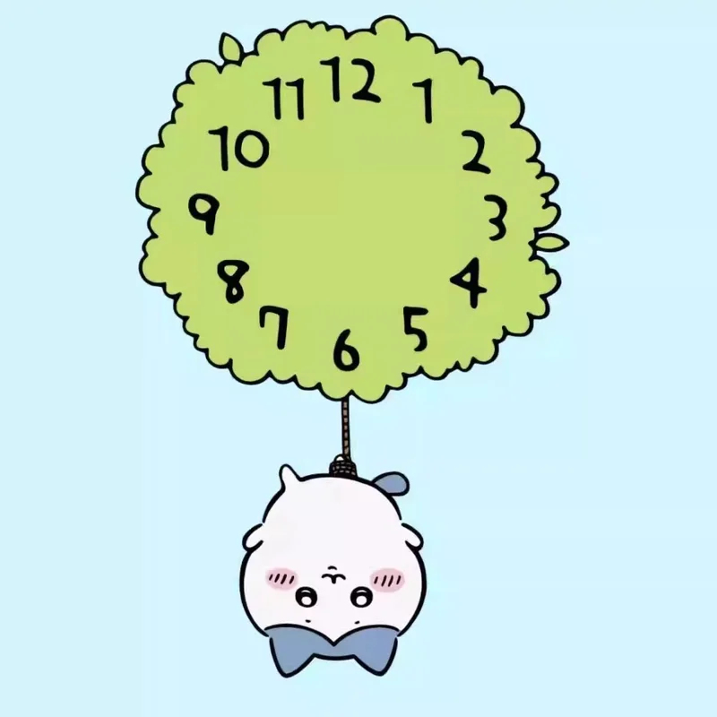 Cute Chiikawa Pendulum Wall Cl - Wall Clock Silent ulasan dan harga
