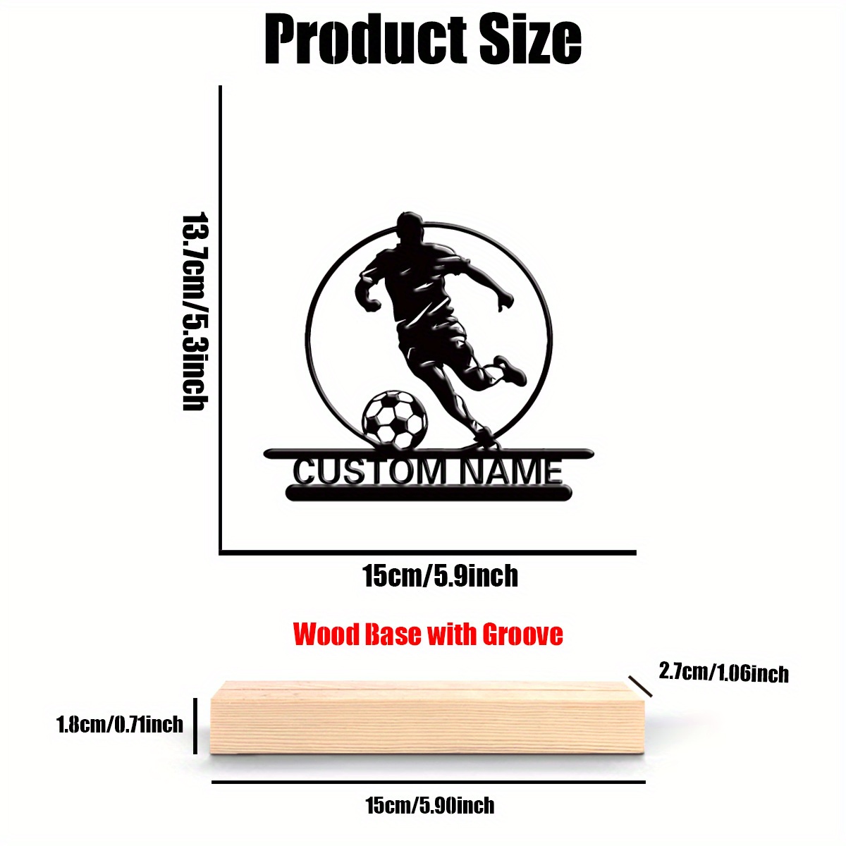 Custom Soccer Player Metal Sta - Home Decor Unique Items ulasan dan harga