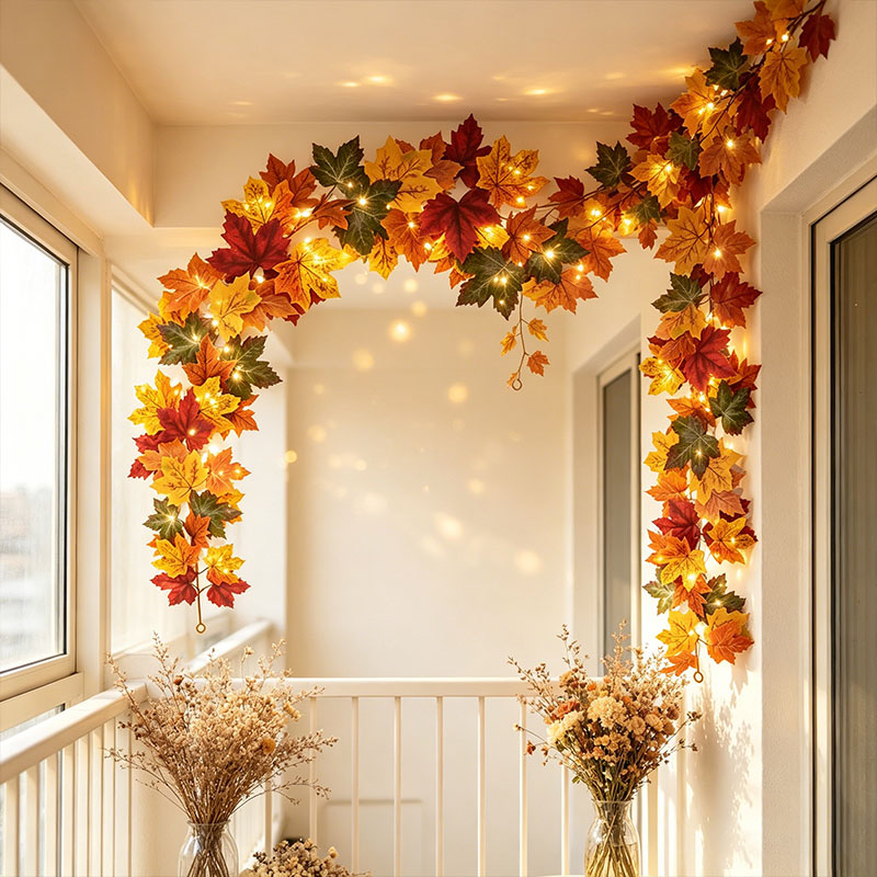 Fall Maple Leaf Garland with L - Home Decor Fallout 4 ulasan dan harga