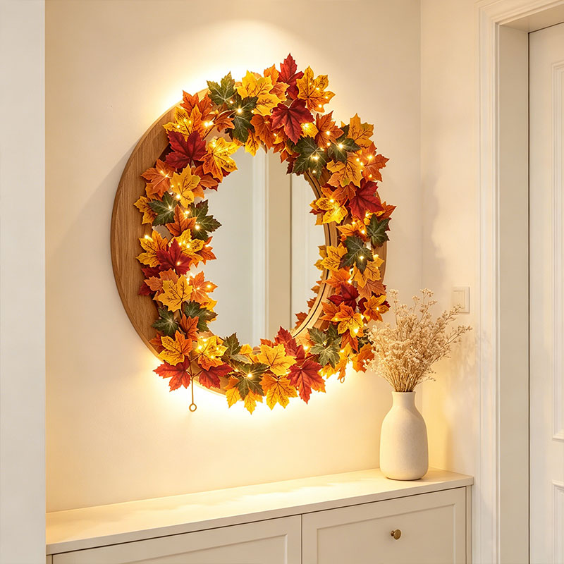 Fall Maple Leaf Garland with L - Home Decor Fallout 4 ulasan dan harga