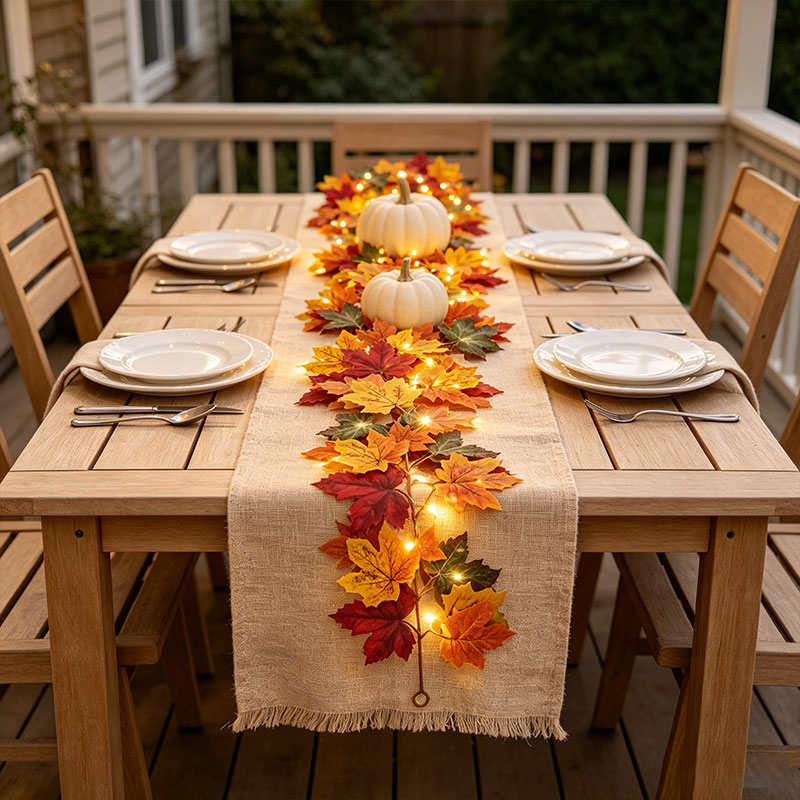 Fall Maple Leaf Garland with L - Home Decor Fallout 4 ulasan dan harga