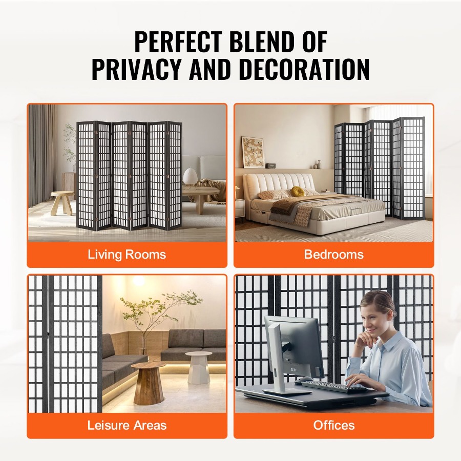 6 Panel Japanese Room Divider  - Home Decor Wall Panels ulasan dan harga