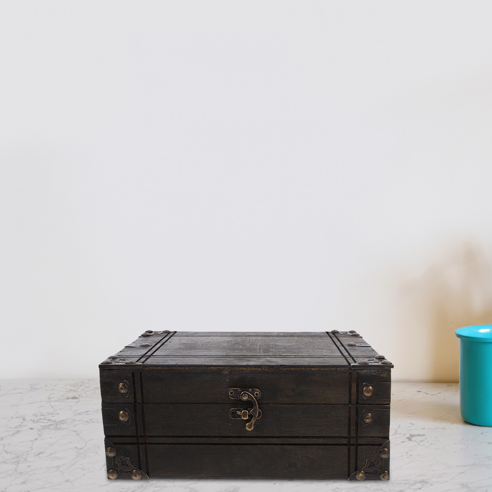 Wooden Vintage Trinket Box Ret - Home Decor Organizer ulasan dan harga