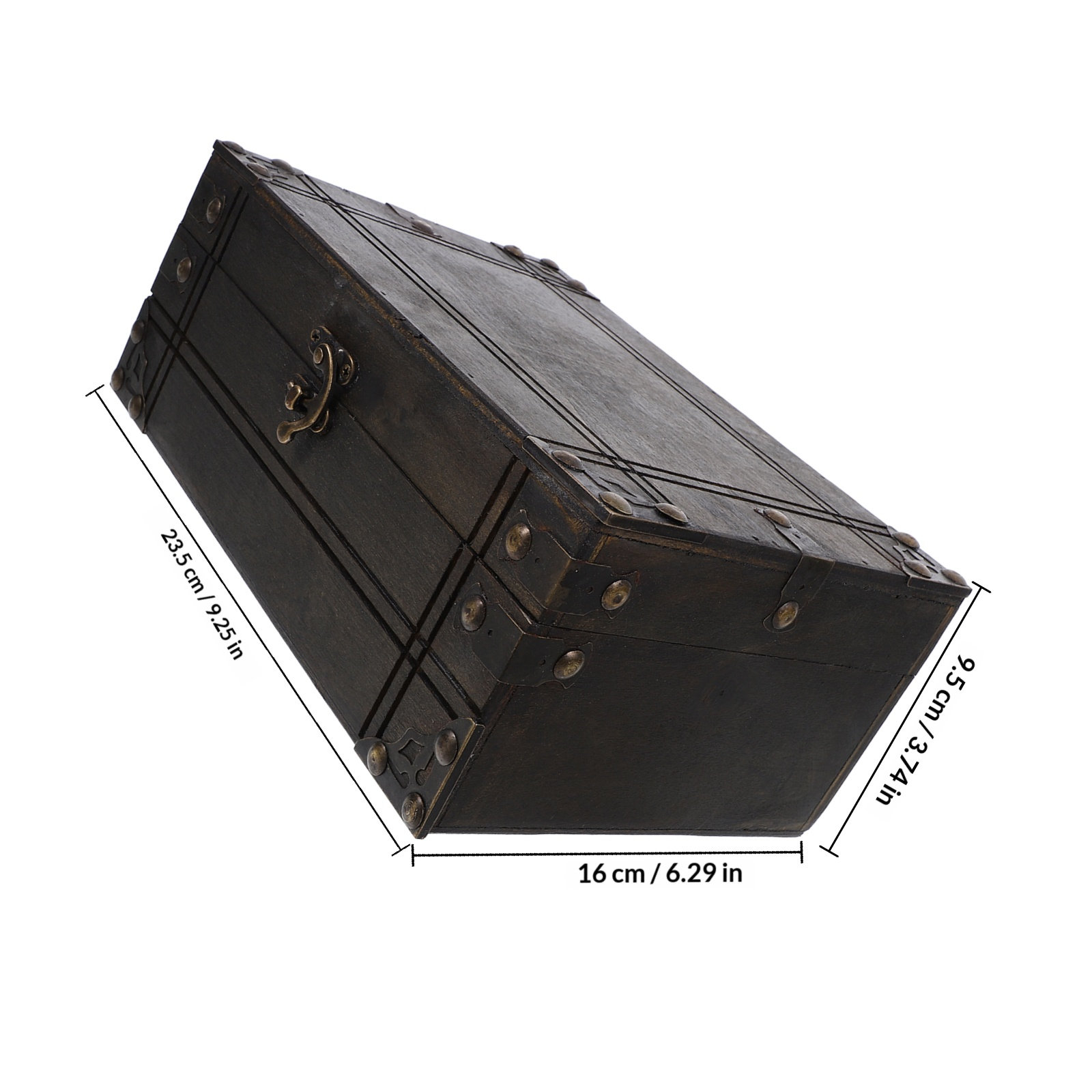 Wooden Vintage Trinket Box Ret - Home Decor Organizer ulasan dan harga