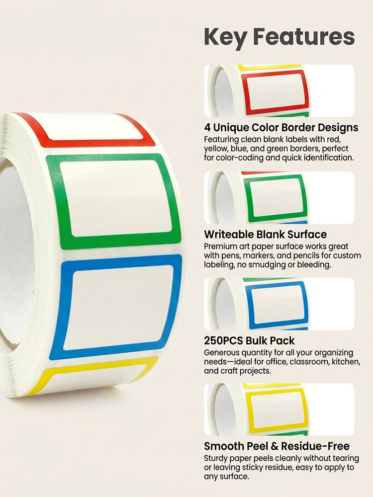250Pcs/Roll Name Storage Books - Home Decor Catalog ulasan dan harga