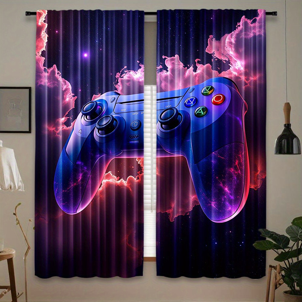Cyberpunk Gaming Curtain Blue  - Home Decor Youtube Videos ulasan dan harga