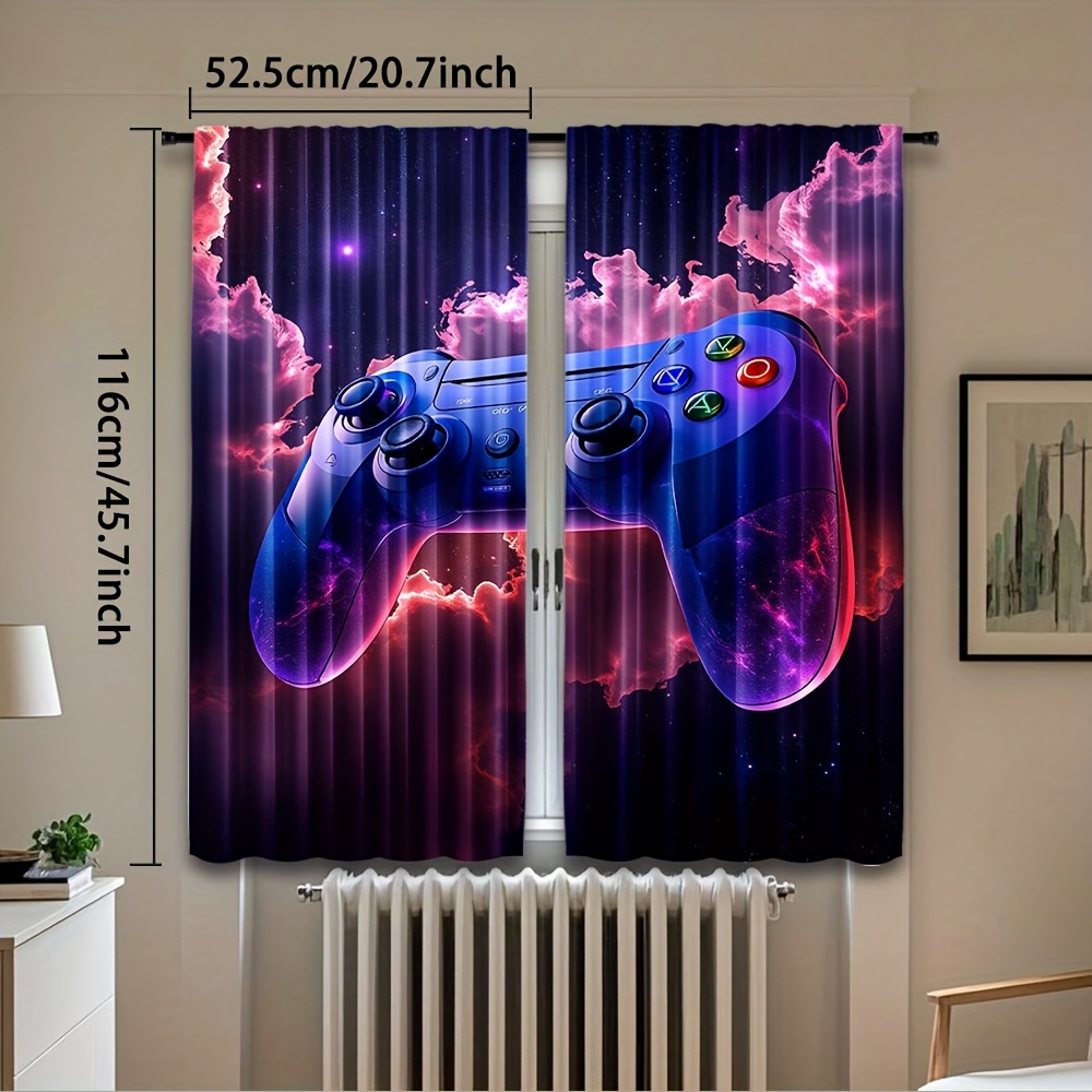 Cyberpunk Gaming Curtain Blue  - Home Decor Youtube Videos ulasan dan harga