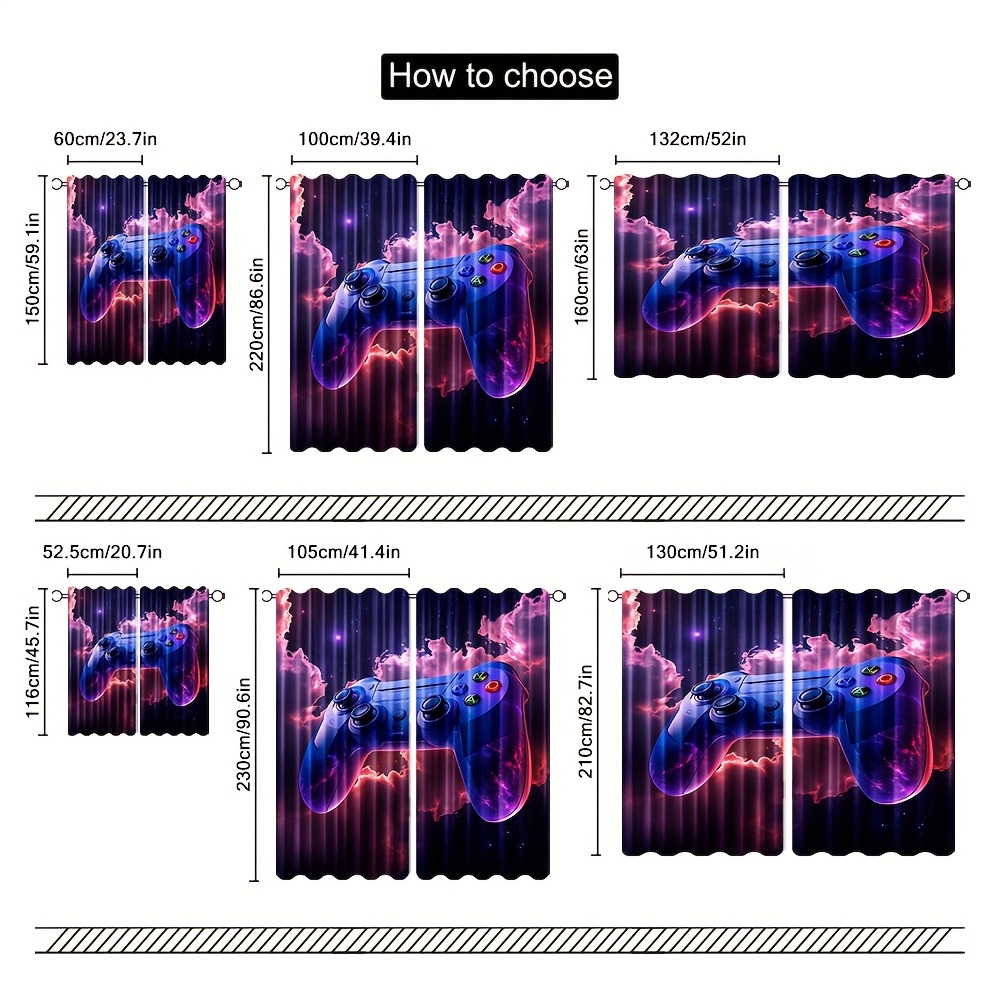 Cyberpunk Gaming Curtain Blue  - Home Decor Youtube Videos ulasan dan harga