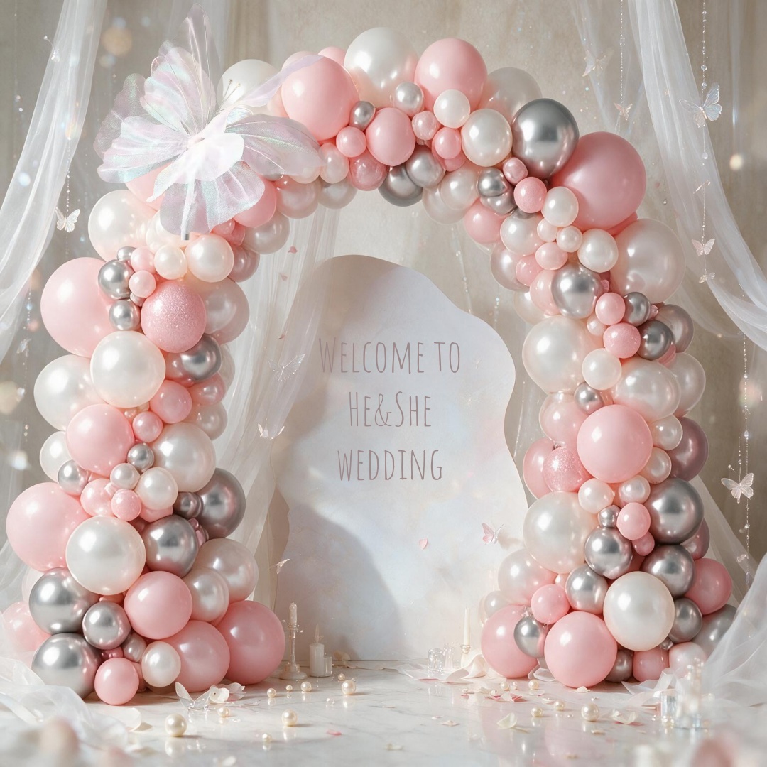 105Pcs Pink Wedding Balloon Ar - Home Decor Enthusiast ulasan dan harga