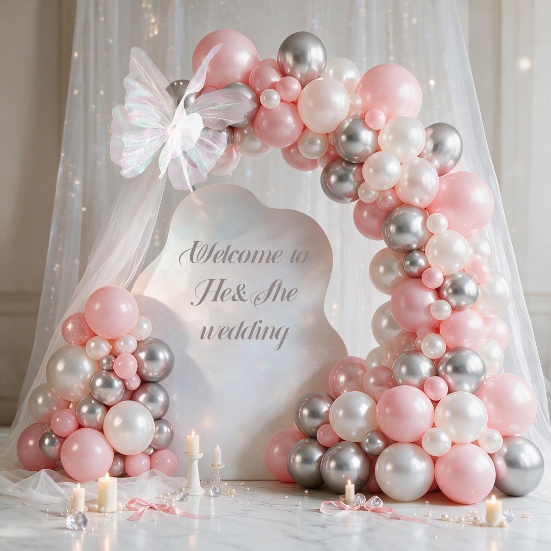 105Pcs Pink Wedding Balloon Ar - Home Decor Enthusiast ulasan dan harga