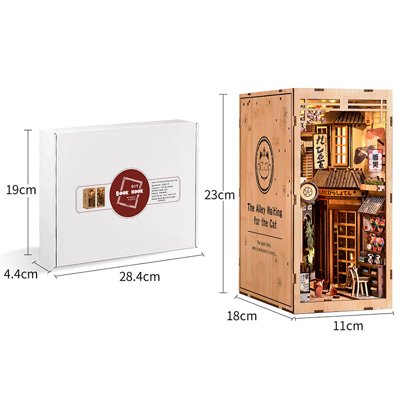 LED Wooden Book Nook Kit DIY 3 - Home Decor Catalog ulasan dan harga
