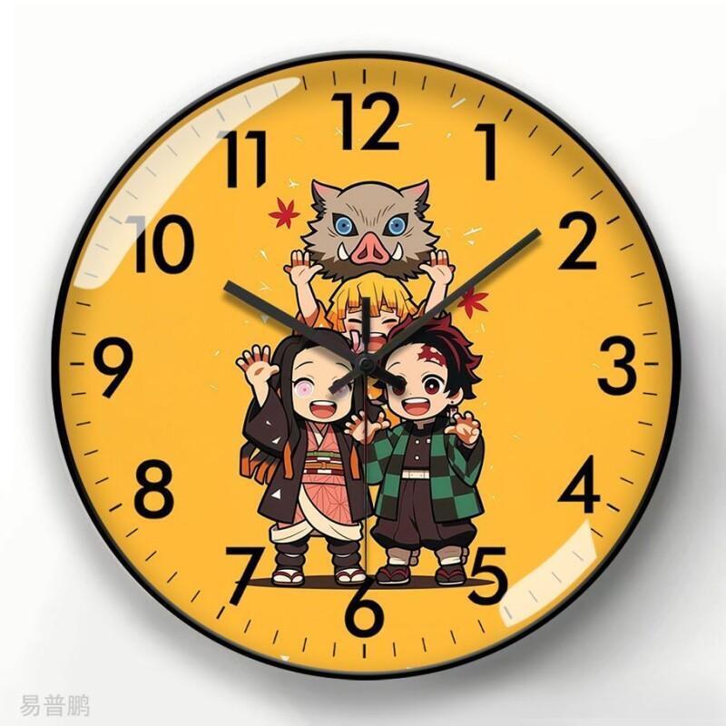 Demon Slayer Anime Cartoon Wal - Wall Clock Silent ulasan dan harga