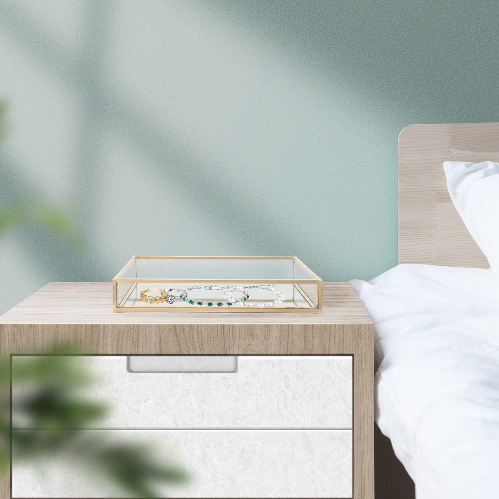 Yellow Brass Frame Decorative  - Home Decor Organizer ulasan dan harga