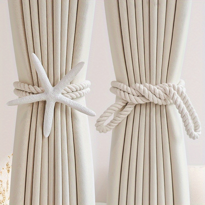 2PCS Natural Starfish Curtain  - Home Decor Curtains ulasan dan harga