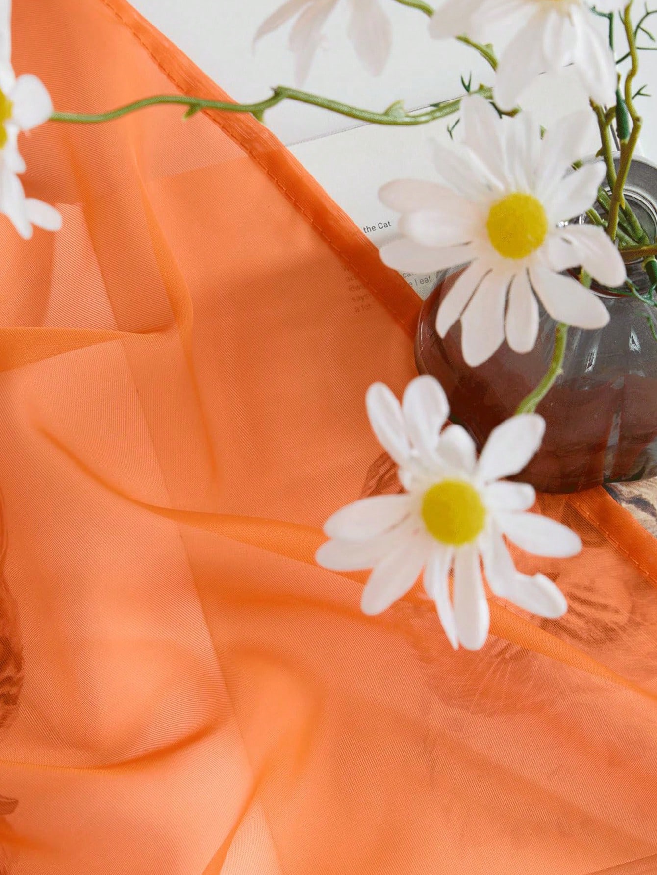 1pc Elegant Transparent Orange - Home Decor Curtains ulasan dan harga