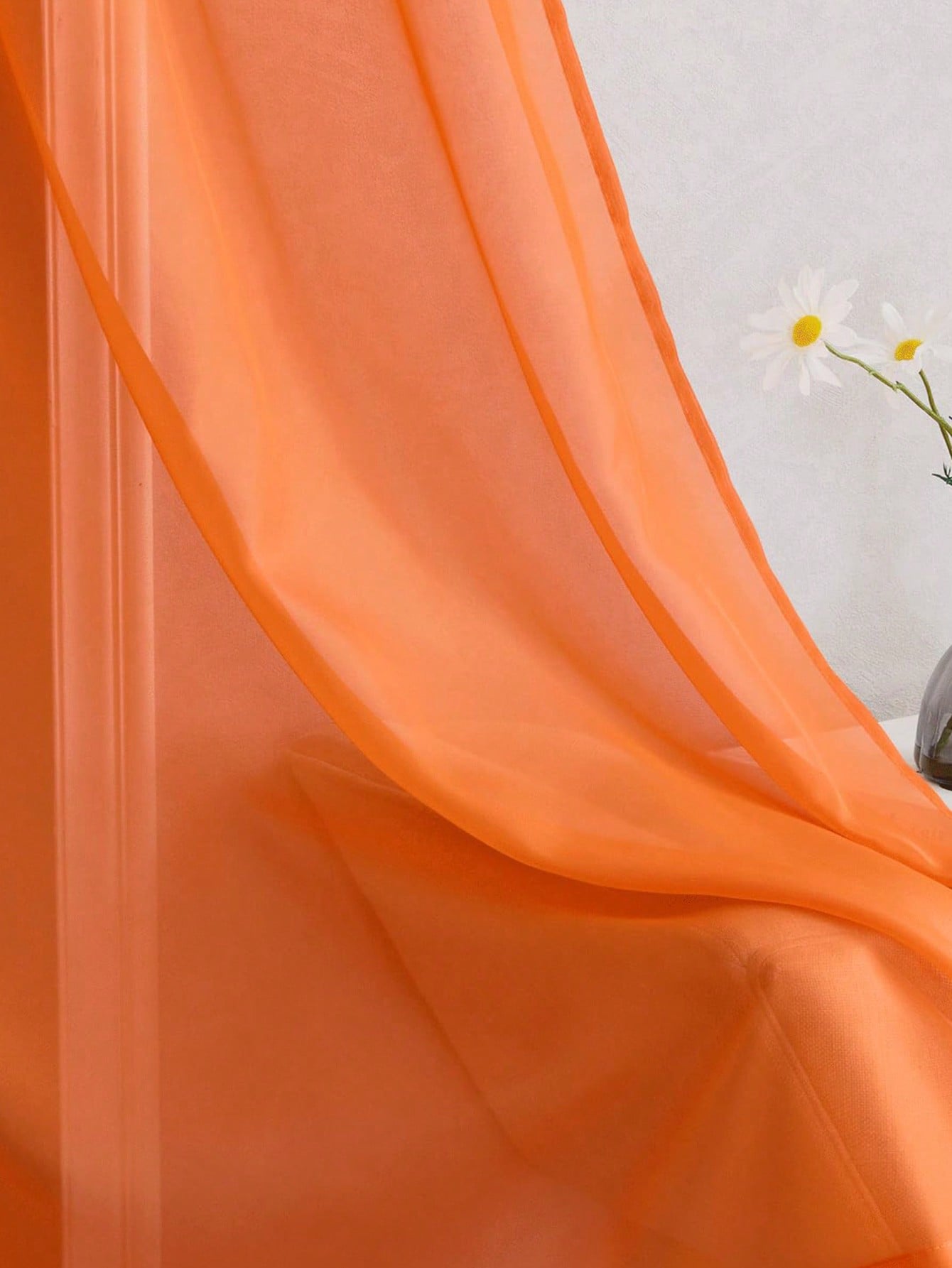 1pc Elegant Transparent Orange - Home Decor Curtains ulasan dan harga