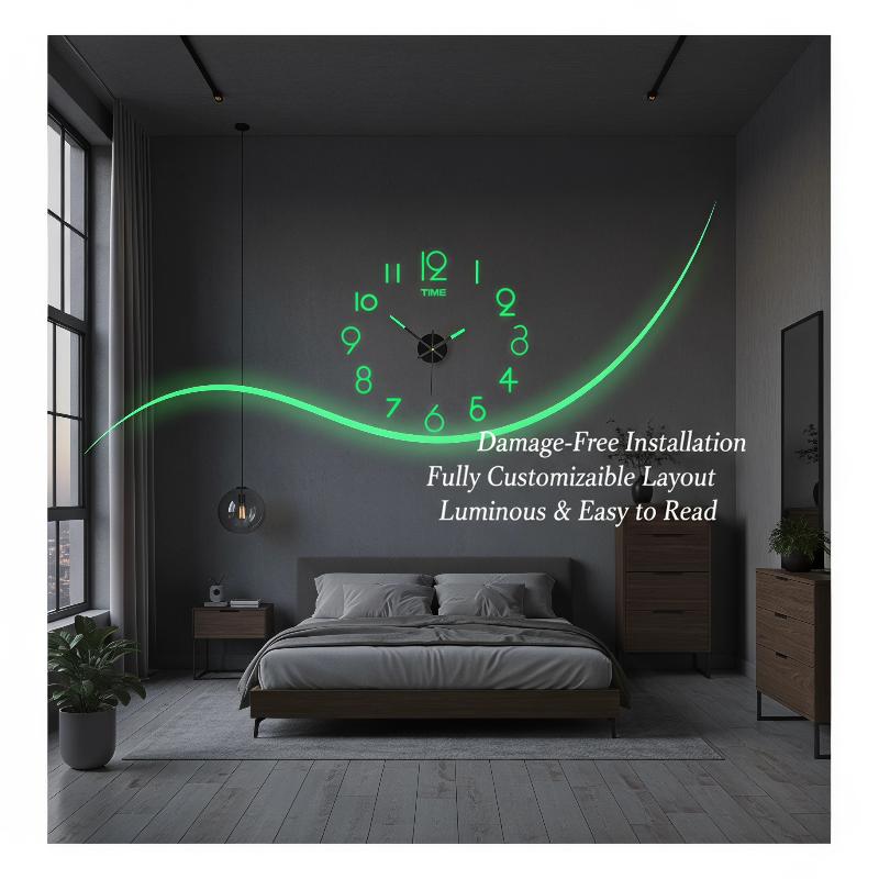 2026 New 3D DIY Large Wall Clo - Wall Clock Silent ulasan dan harga
