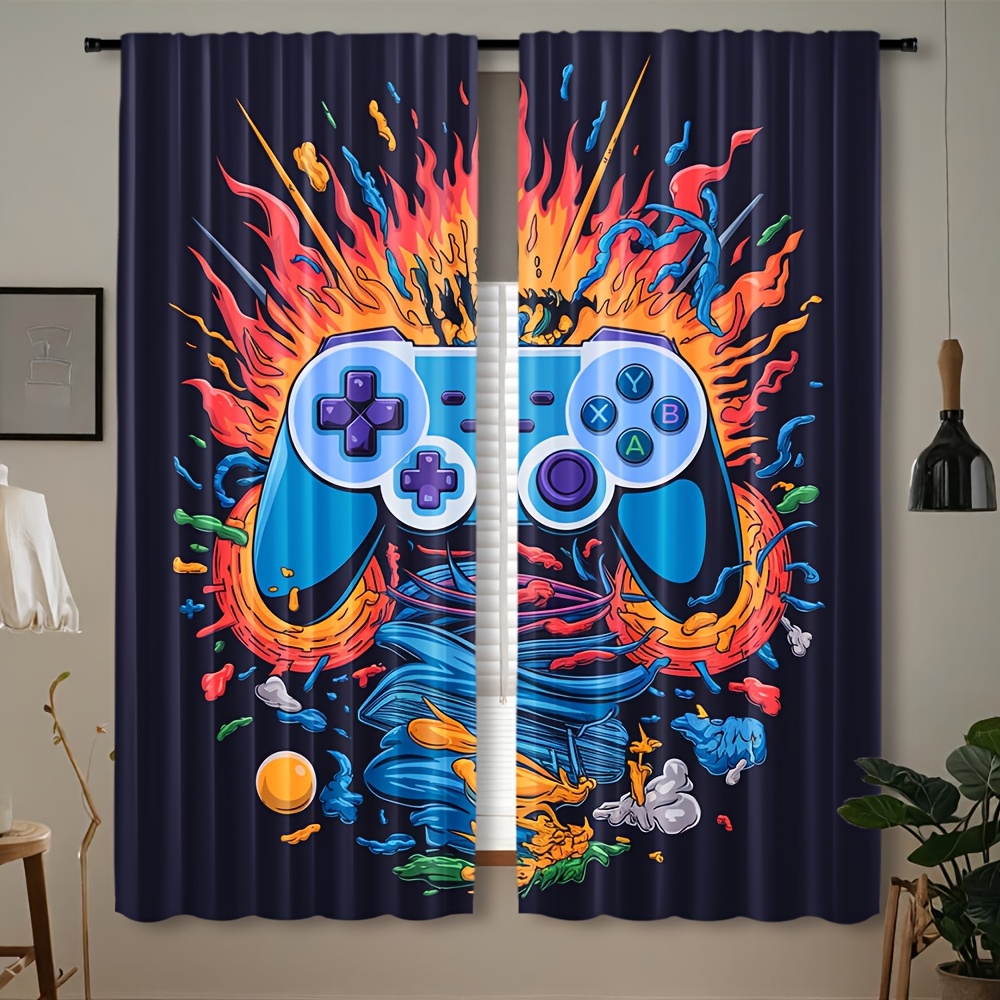 Gamer Pop Culture Curtain Wind - Home Decor Youtube Videos ulasan dan harga